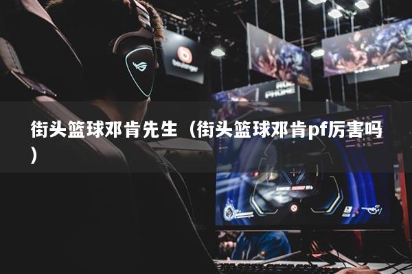 街頭籃球鄧肯先生（街頭籃球鄧肯pf厲害嗎）